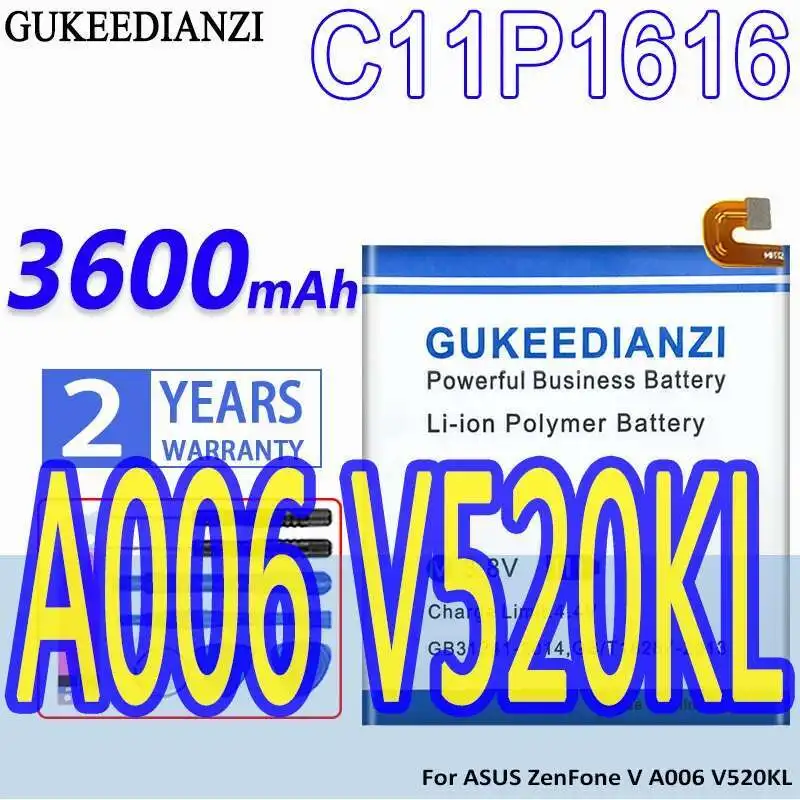 

Mobile Phone Battery 3600mAh Premium Replacement C11P1616 Environmentally Friendly For Asus Zenfone V A006 V520KL