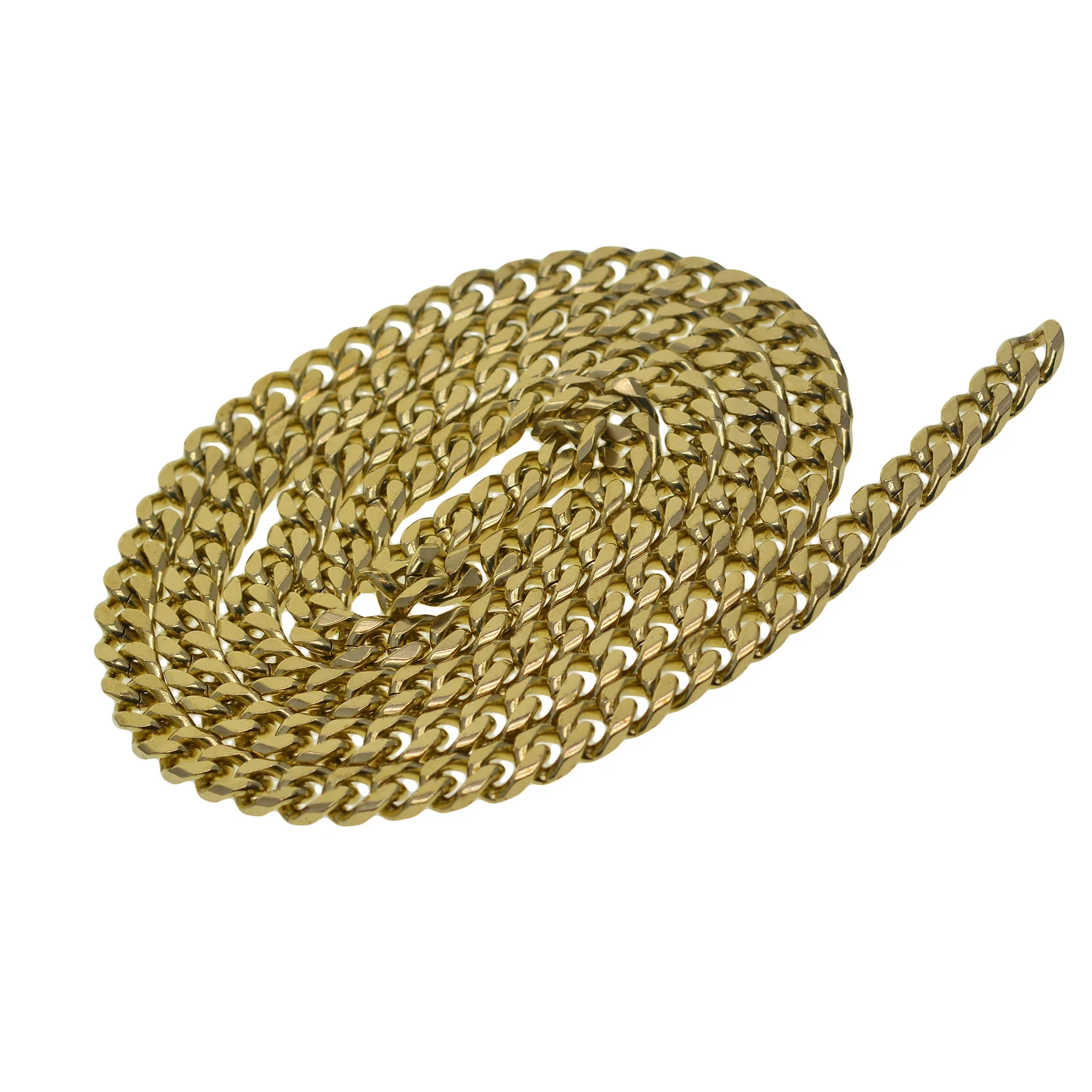 1 Meter Brass 9mm Diamond Cut Figaro Cuban Miami Link Chains