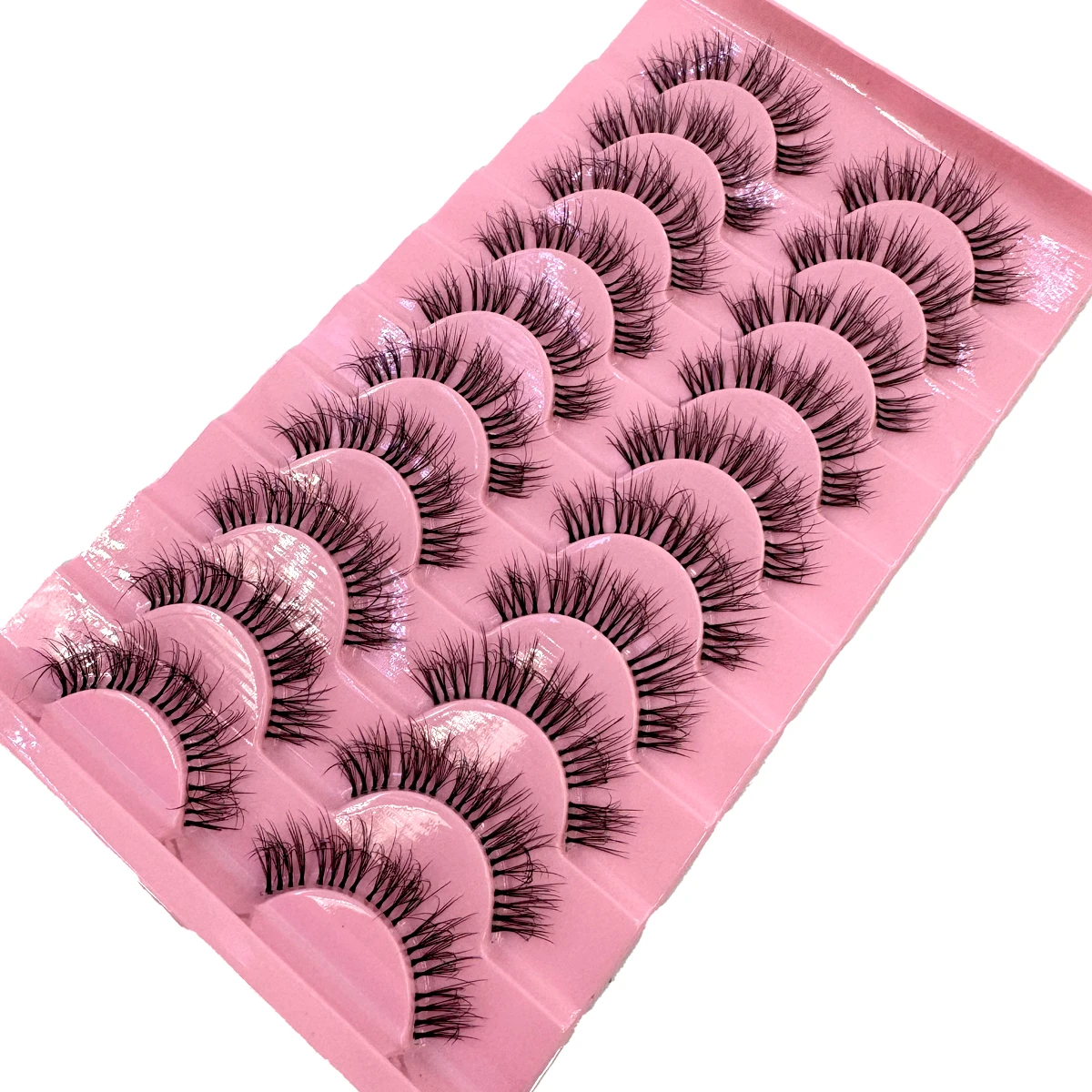 HBZGTLAD 新しい 10 ペアの 3D ナチュラルつけまつげエクステンションメイクアップ、長持ちする厚いナチュラルまつげドラマチックカーリング