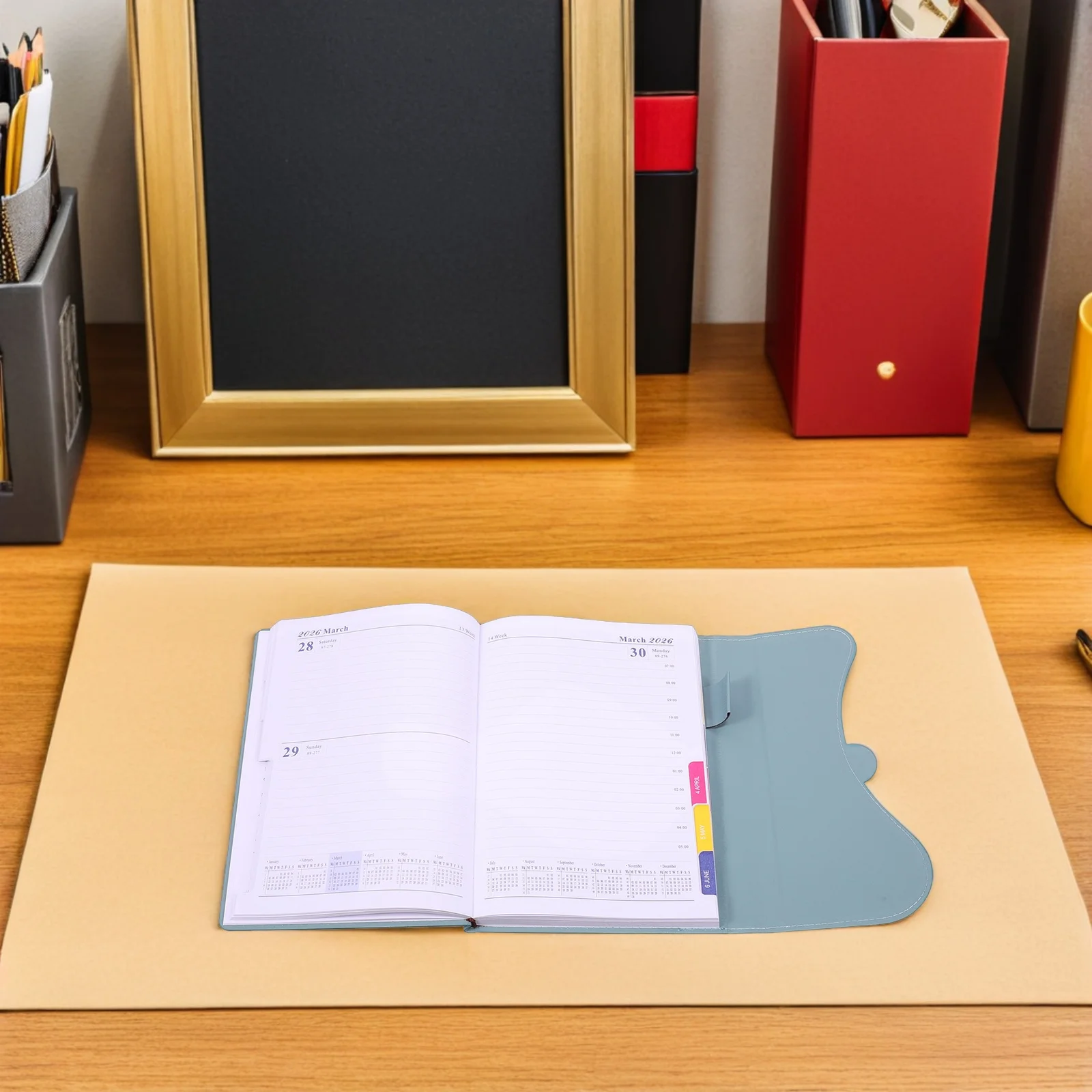 2026 دفتر مخطط سنوي جدول الأعمال الشهري التقويم المنظم الأكاديمي عادة المقتفي الأهداف الأسبوعية الأعمال العمل الجدول اليومي #4