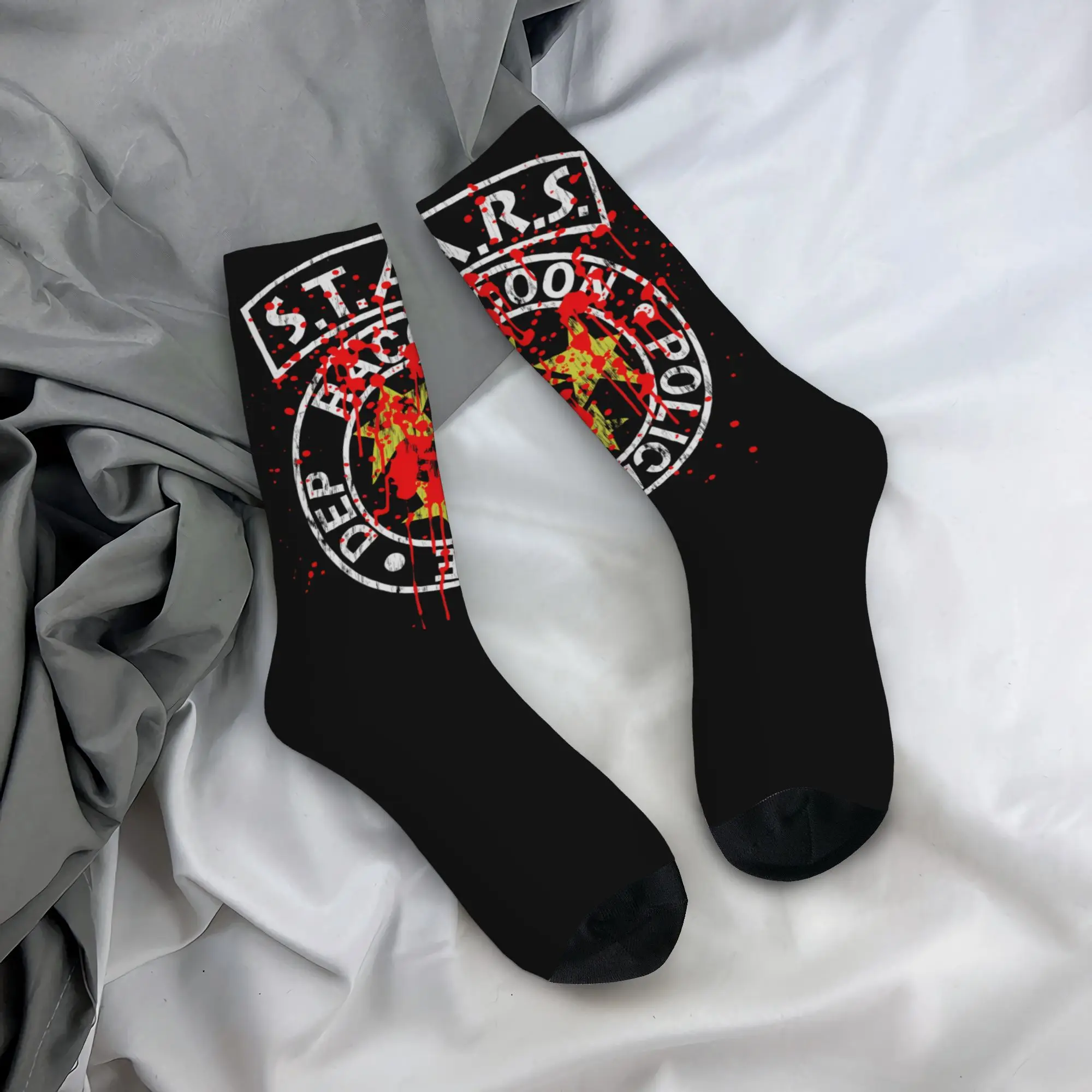 

Residents Evil Stockings Design Casual Socks Spring Non Skid Socks Men Running Warm Soft Socks