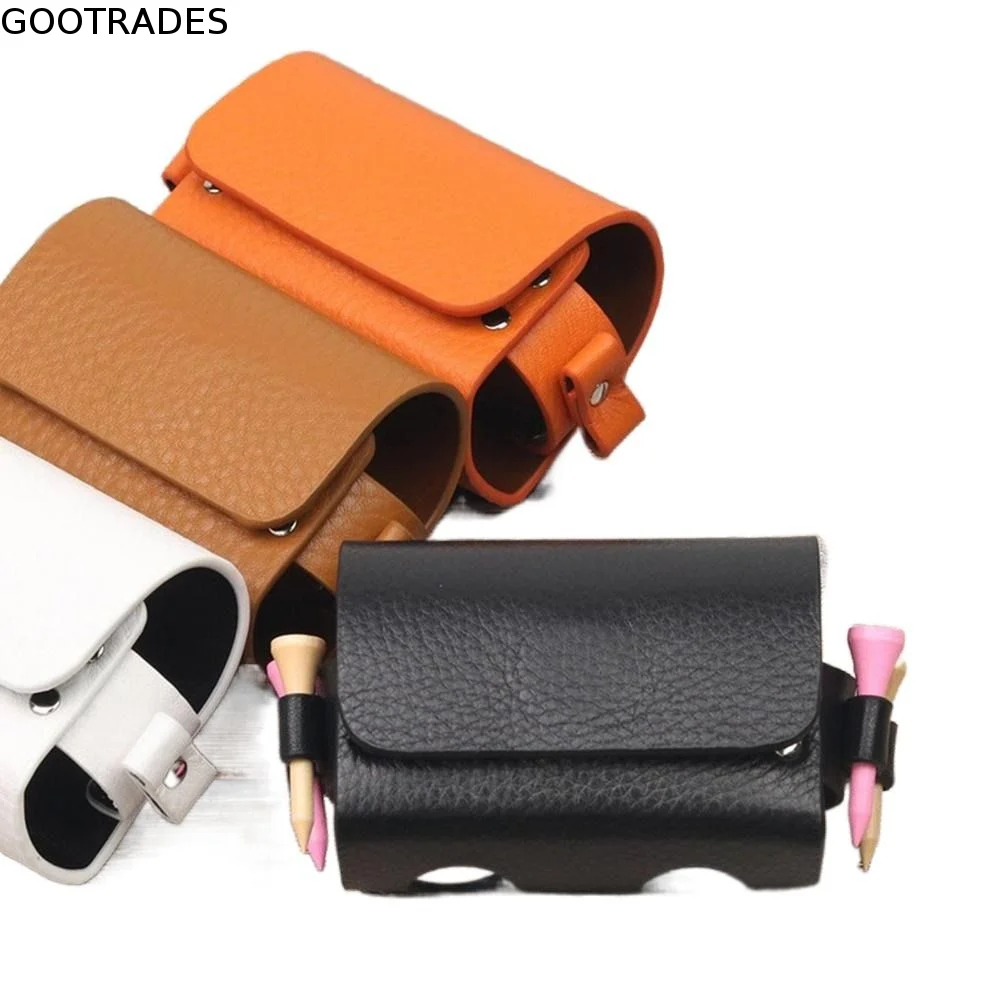 

PU Leather Golf Storage Case Waistband Pouch Pack Large Space Golf Ball Storage Clip Golf Ball Bag Waist Bag Storage Bag