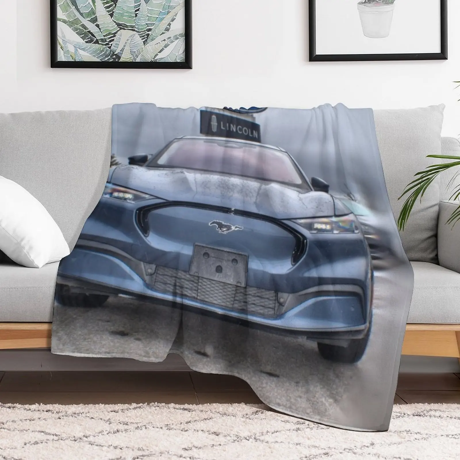 Ford MACH E Throw Blanket Shaggy Designers Cute Luxury Designer Blankets