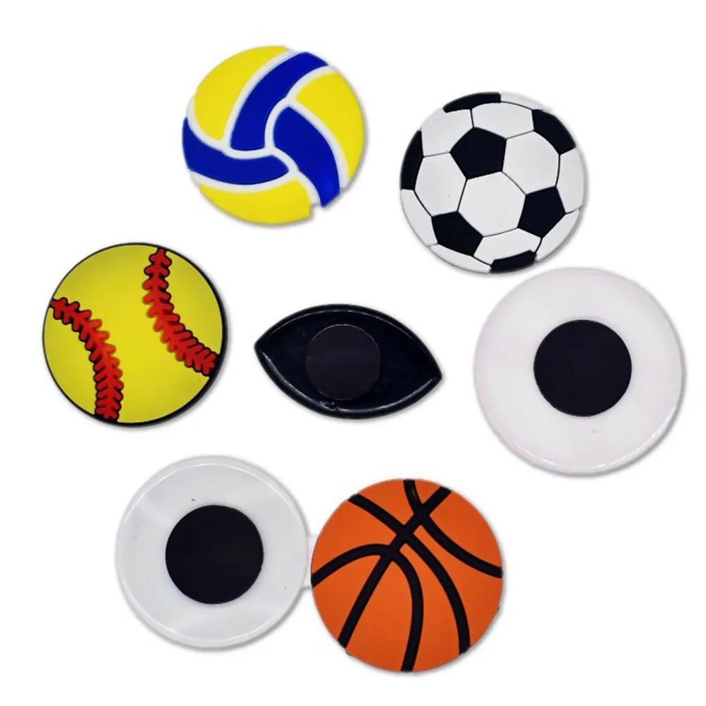 10Pcs Ball Theme Fridge Premium Non-Scratch Strong Adhesive Refrigerator Decor for Home Office Kitchen Wall Decoration