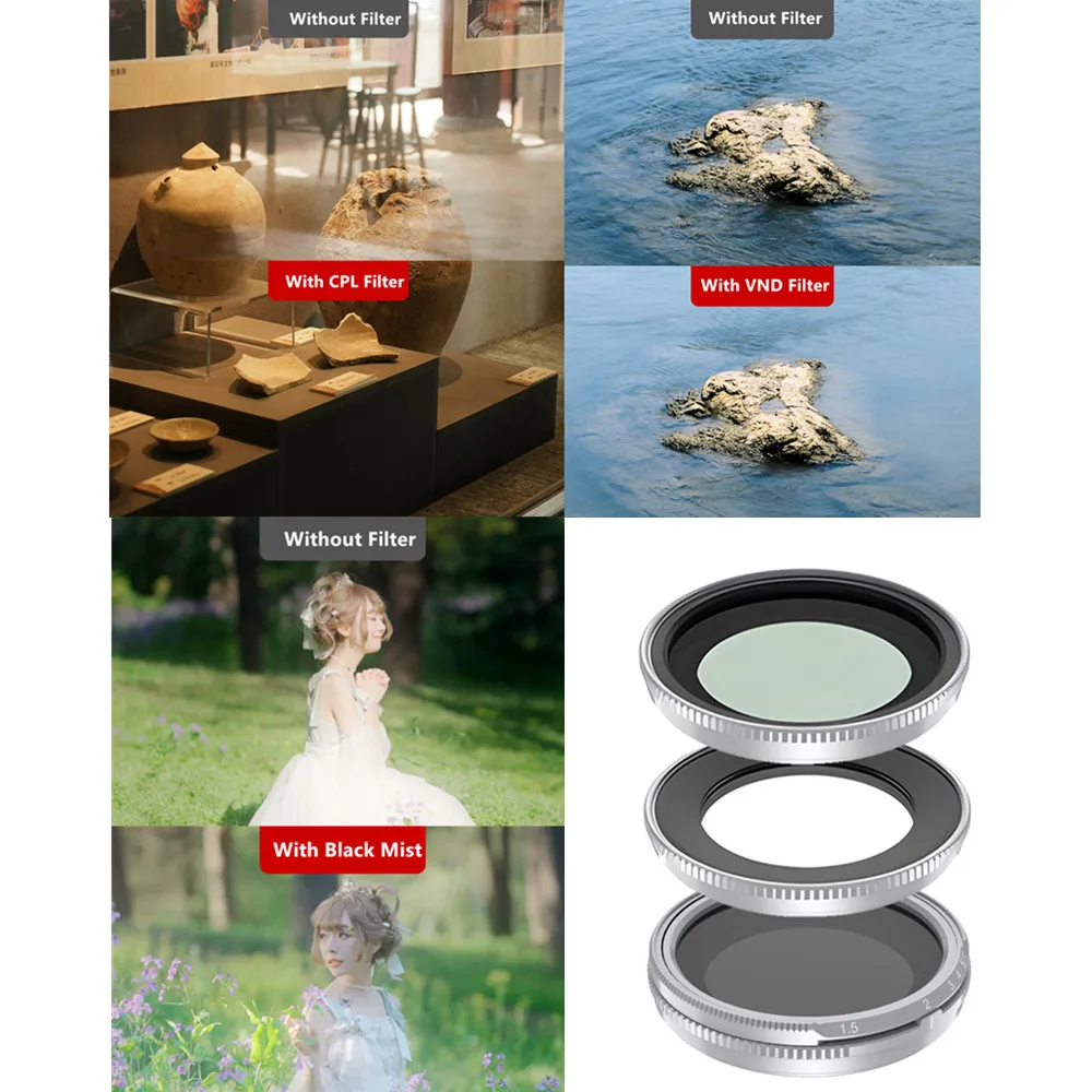 Magnetico MCUV CPL 1/4 Nebbia Nera VND Densità Neutra Filtro Obiettivo/Cappuccio Lente per Fujifilm X-Half X-HF1 Fuji Xhalf Camera