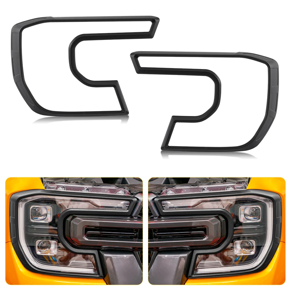 Door Handle Cover Cup Fuel Tank Cap Rear Front Tail Light Cover Head Light Cover For Ford Ranger 2023 2024 WILDTRAK SPORT XL