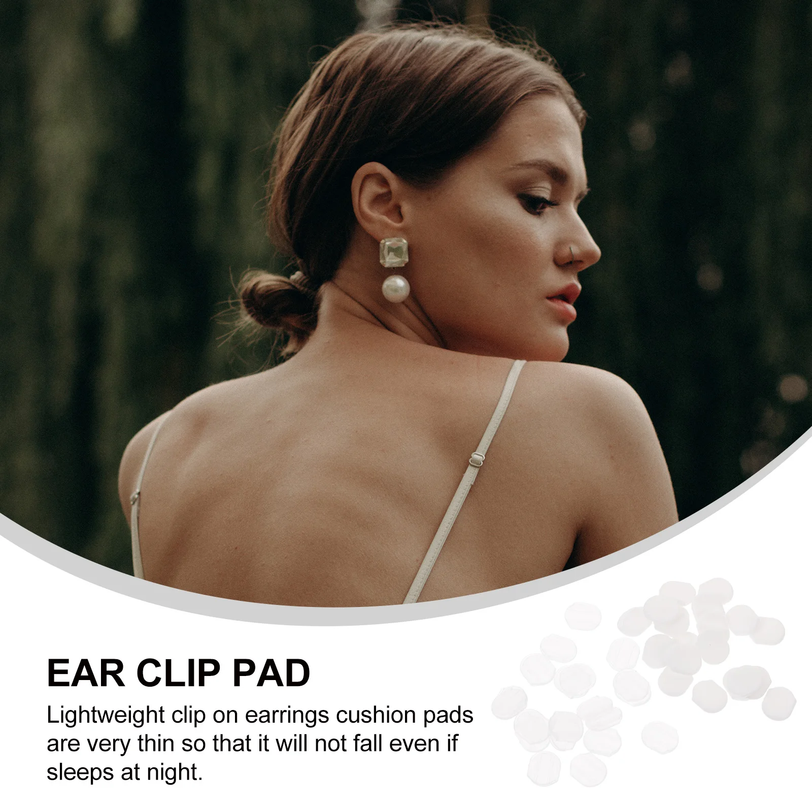 

40pcs Ear Clip Pads Soft Comfortable Non Slip Transparent Pain Proof Earring Cushions Lightweight Thin Design Suitable For Clip