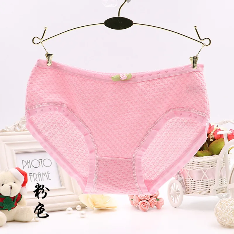 4pc/Lot Briefs Cotton/Spandex Underwear Little Girl\'s Big Teen Solid Color Soft Panties 8-14Years Kids Training10-16Year