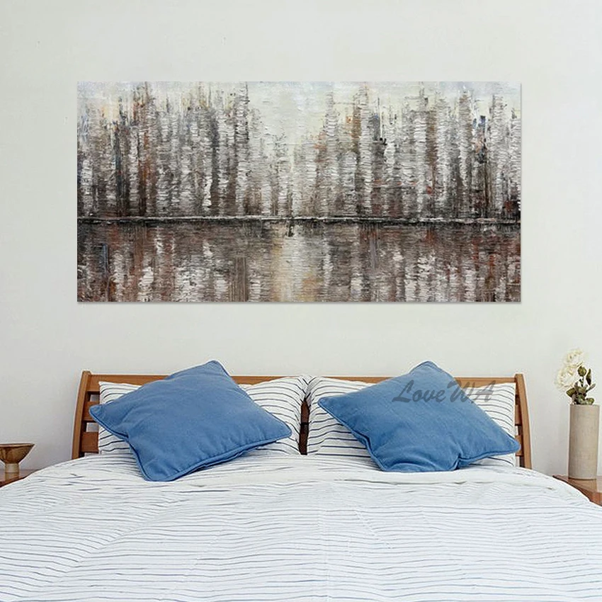 لوحة فنية مرسومة يدويًا، لوحة أكريليك قماشية حديثة، تصميم جديد صورة جدارية تجريدية للفندق، ديكور منزلي مستورد، بدون إطار