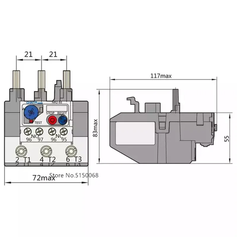 CHNT NR2-93/Z 30-40A -80-93A Thermal Protection Relay Thermal Overload Relay