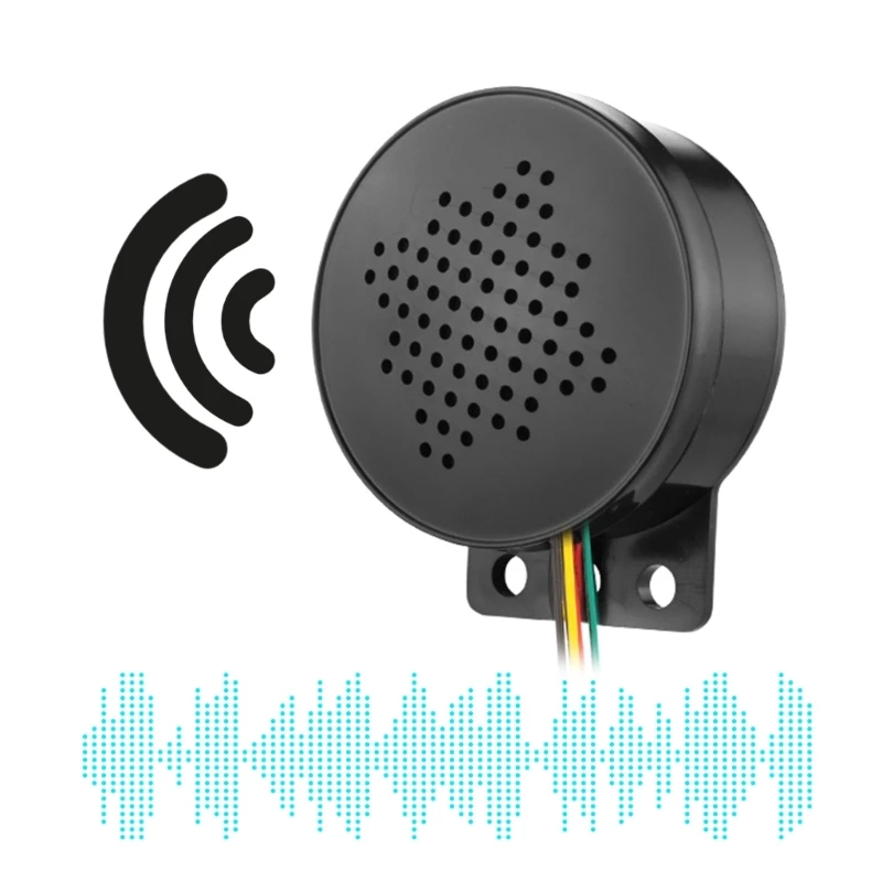 مكبر صوت 4 قنوات صوت إنذار صوت صفارة الإنذار العكسي بوق الإنذار