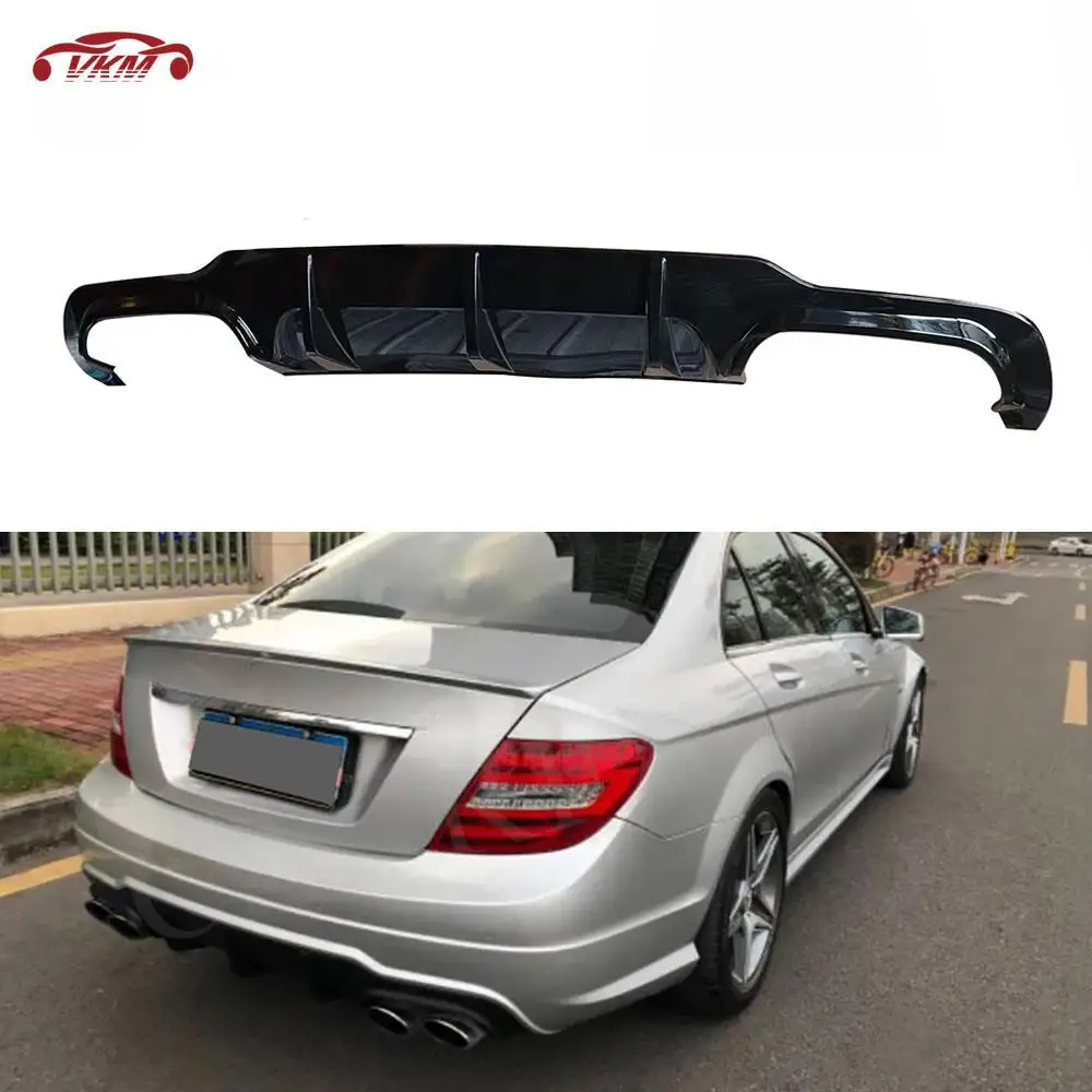 

ABS Rear Bumper Diffuser Spoiler Car Accessorise Fit for Mercedes Benz C Class C63 W204 AMG 2012 2013 2014