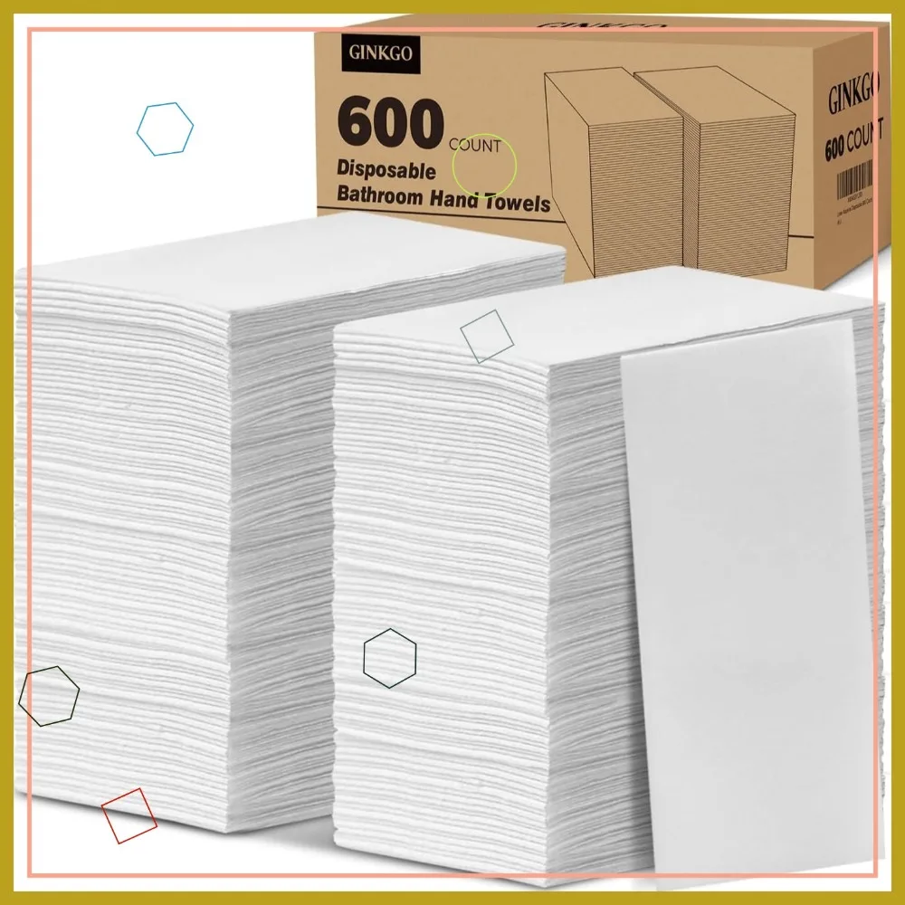 

600 Pack Disposable Hand Towels, Linen-Feel Absorbent Guest Napkins for Weddings Parties Holidays