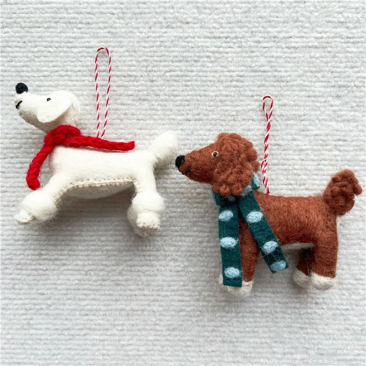 Fun and Cute Style Imitation Wool Felt Stereoscopic Poodle Dog Key Chain UNISEX Pet Enthusiast Good Friend Jewelry Keychain