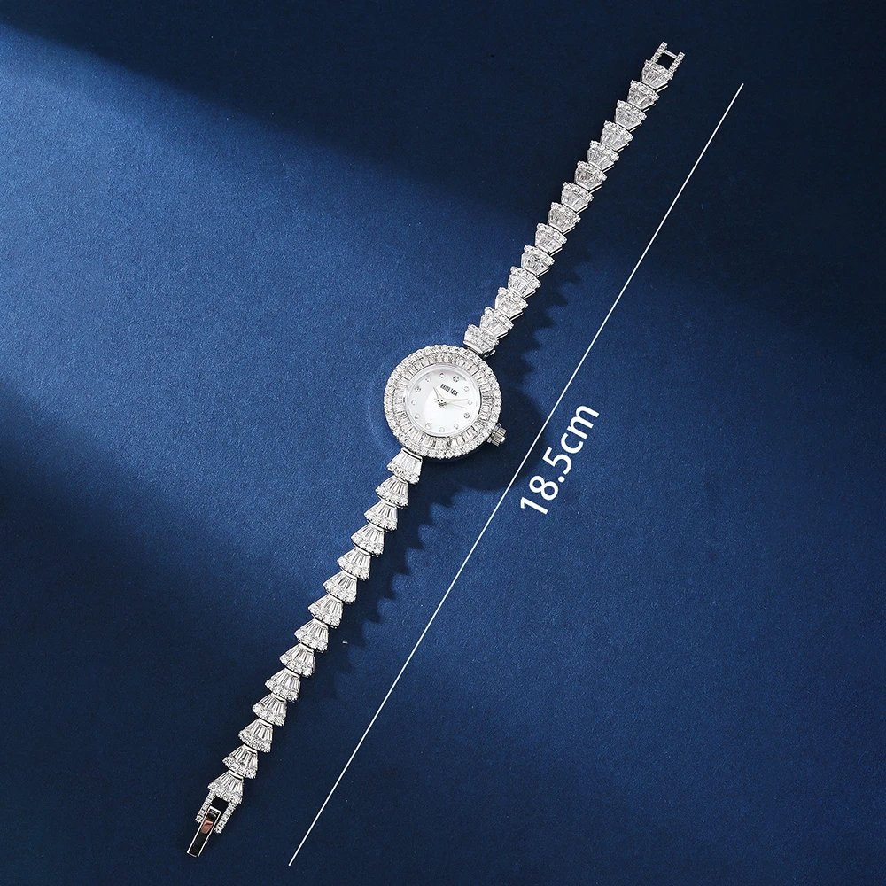 01309 Watch 19cm for Women Cubic Zircon Crystal Watch for Wedding Party Jewelry Japan Movement Waterproof Made with Wholesale