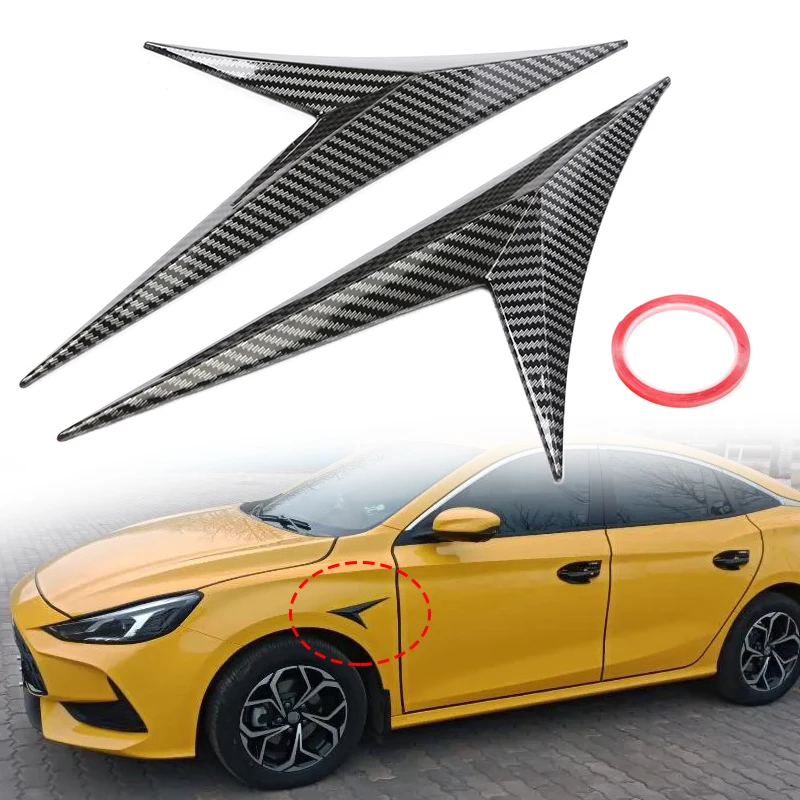 V Shape Universal Fits Car Side Fender Vent Sticker Car Body Decoration Auto Bonnet Air Intake Flow Hood Scoop Cover