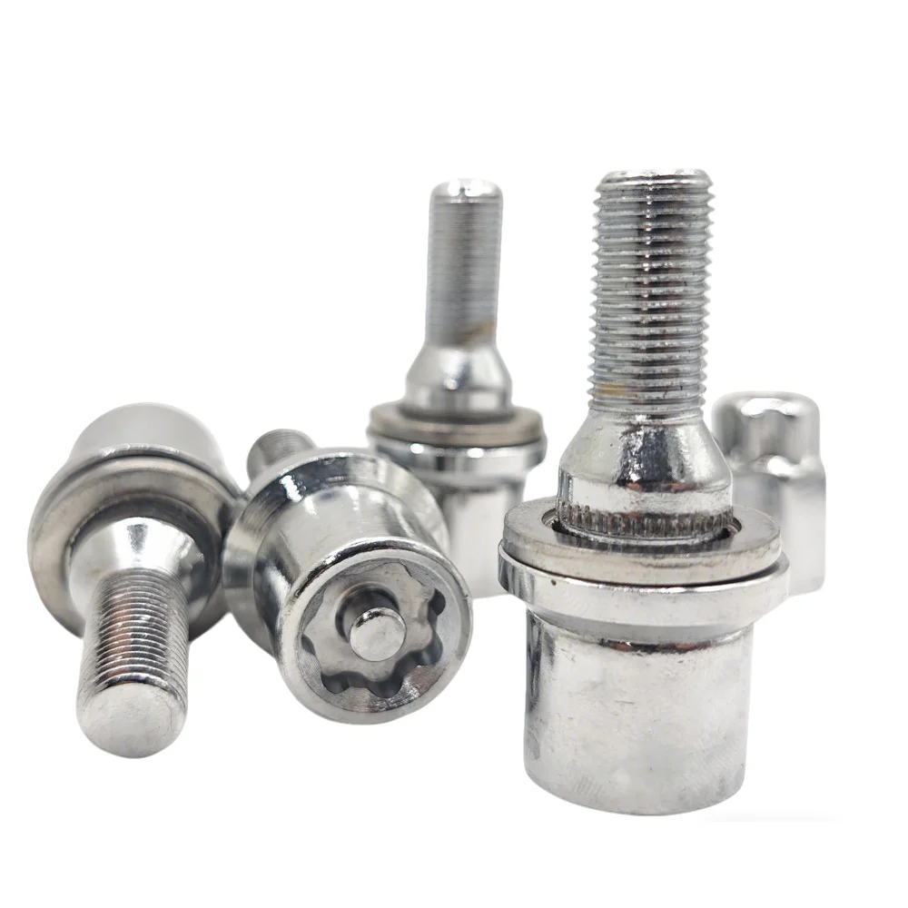 M12*1.25 Anti-theft Wheel Screw Bolt Lock Nut Key Adapter For Peugeot 206 308 3008 207 CC SW 508 Citroen Berlingo C3 Pluriel C5