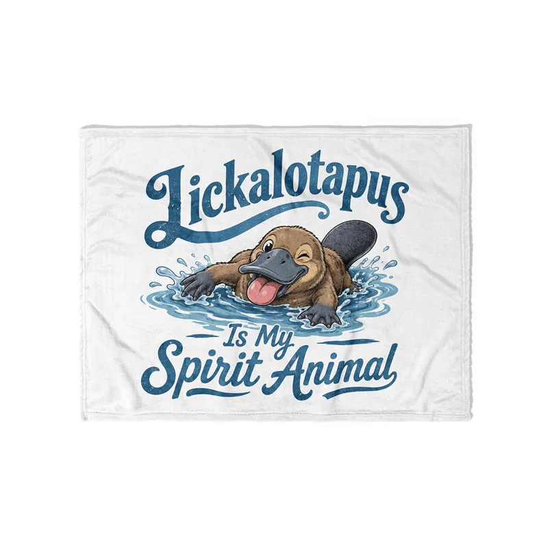 Gaslight Gatekeep Girlboss Lickalotapus is My Spirit Animal Throw Blanket Dirty Joke Soft Fleece Blanket for Couch Bedroom