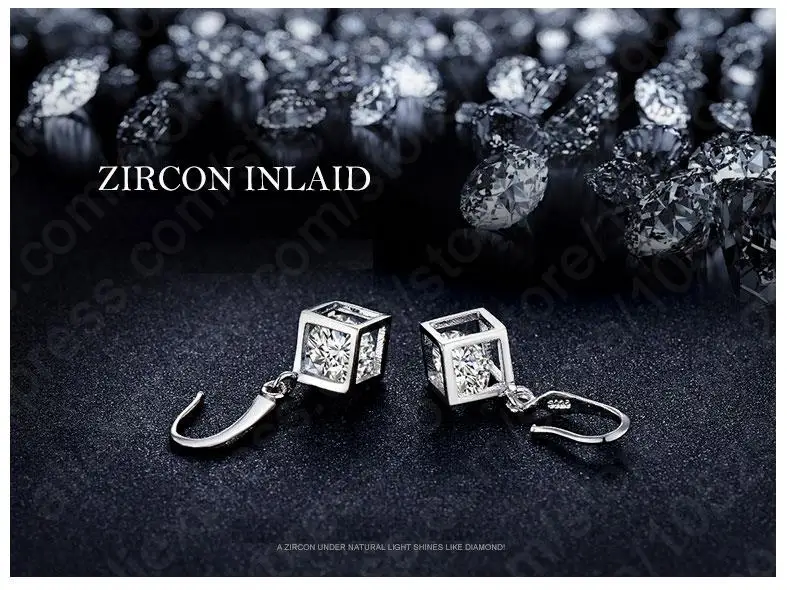 

Лидер продаж, большая акция, комплект ювелирных изделий из стерлингового серебра 925 пробы, свадебные аксессуары, блестящий кристалл, кулон, ожерелье, серьги