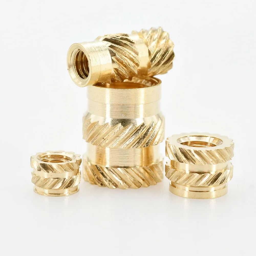 Tuercas de insertos de fusión en caliente de rosca métrica M2 M2.5 M3 M4 M5 M6 M8 M10 inserto de inyección de moldeo de tuerca de inserción de calor de latón para impresión 3d