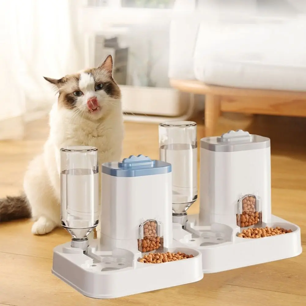 

Large Capacity 2 in 1 Cat Food Dispenser Dry Wet Separation Detachable Dog Cat Food Bowl with Water Fountain Pet Water Dispenser