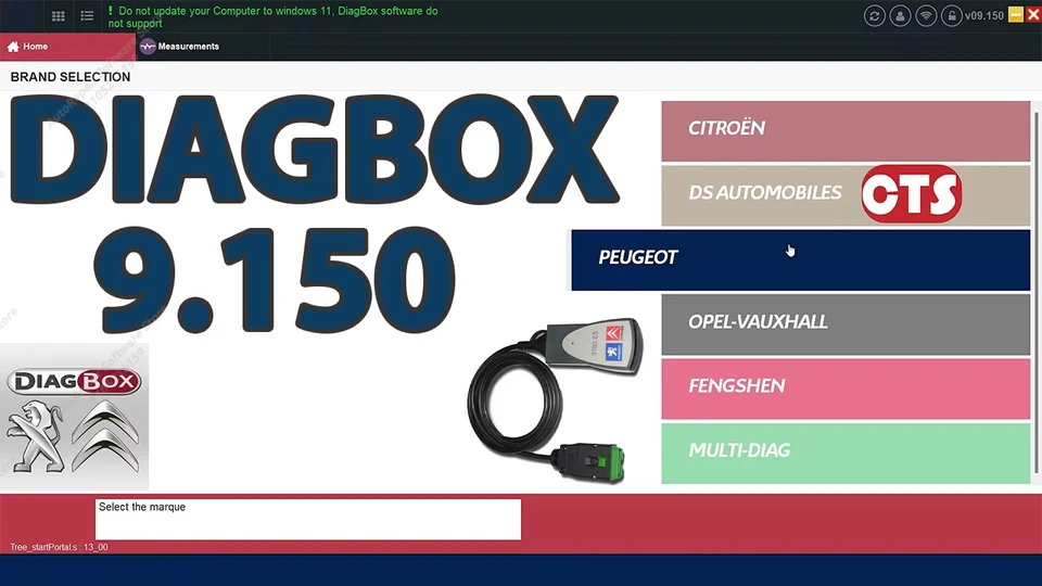Diagbox V9.150 2026 プジョー・シトロエン診断ソフト