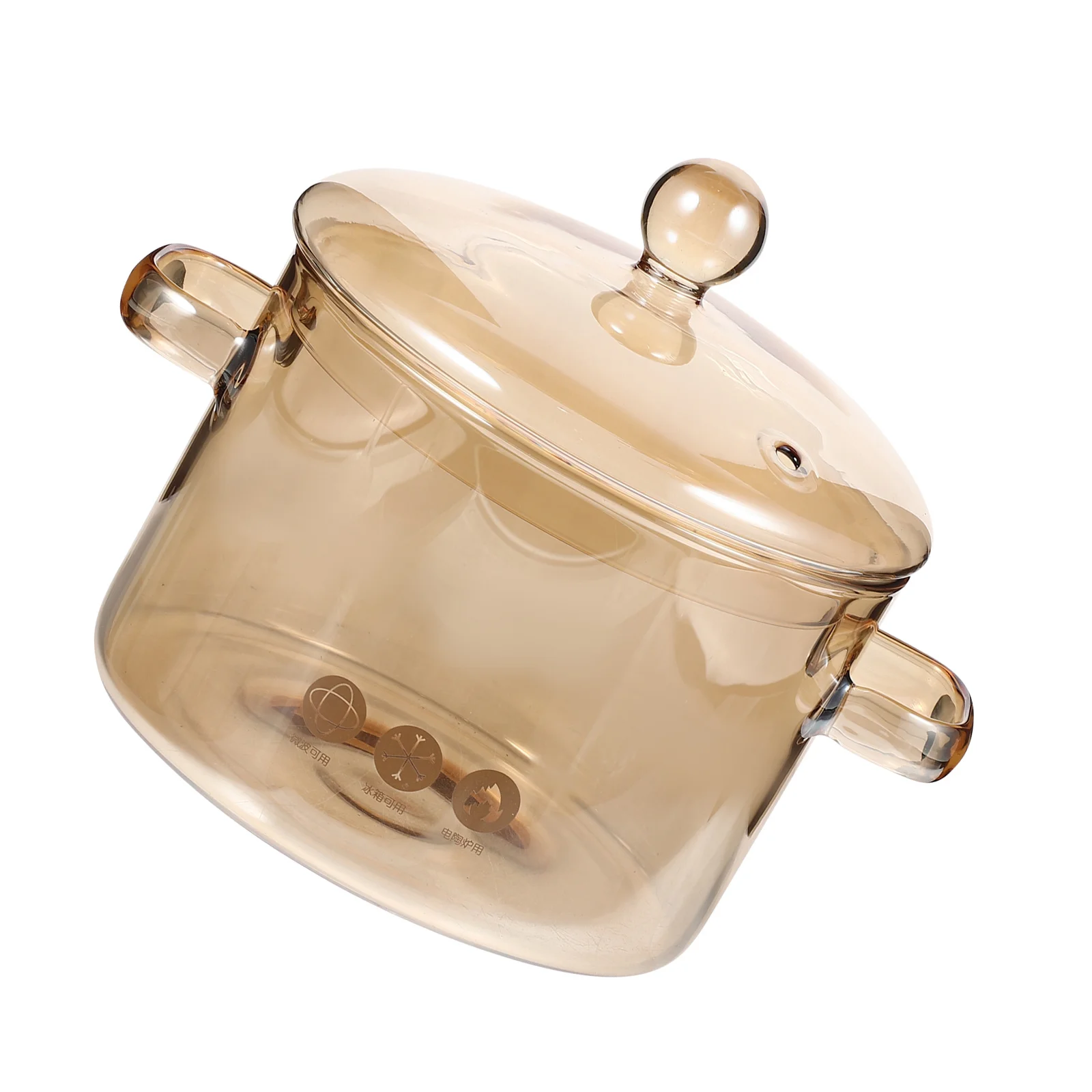 

1300Ml Clear Glass Simmer Pot High Temperature Resistant for Stove Oven Gas Soup Stew Baby Food Cooking Multifunctional Pot