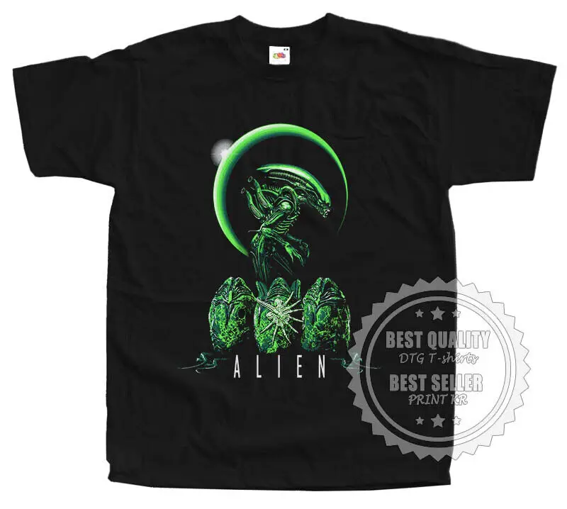 

ALIEN V12 horror T SHIRT Movie Poster Nostromo BLACK All Sizes S to 5XL