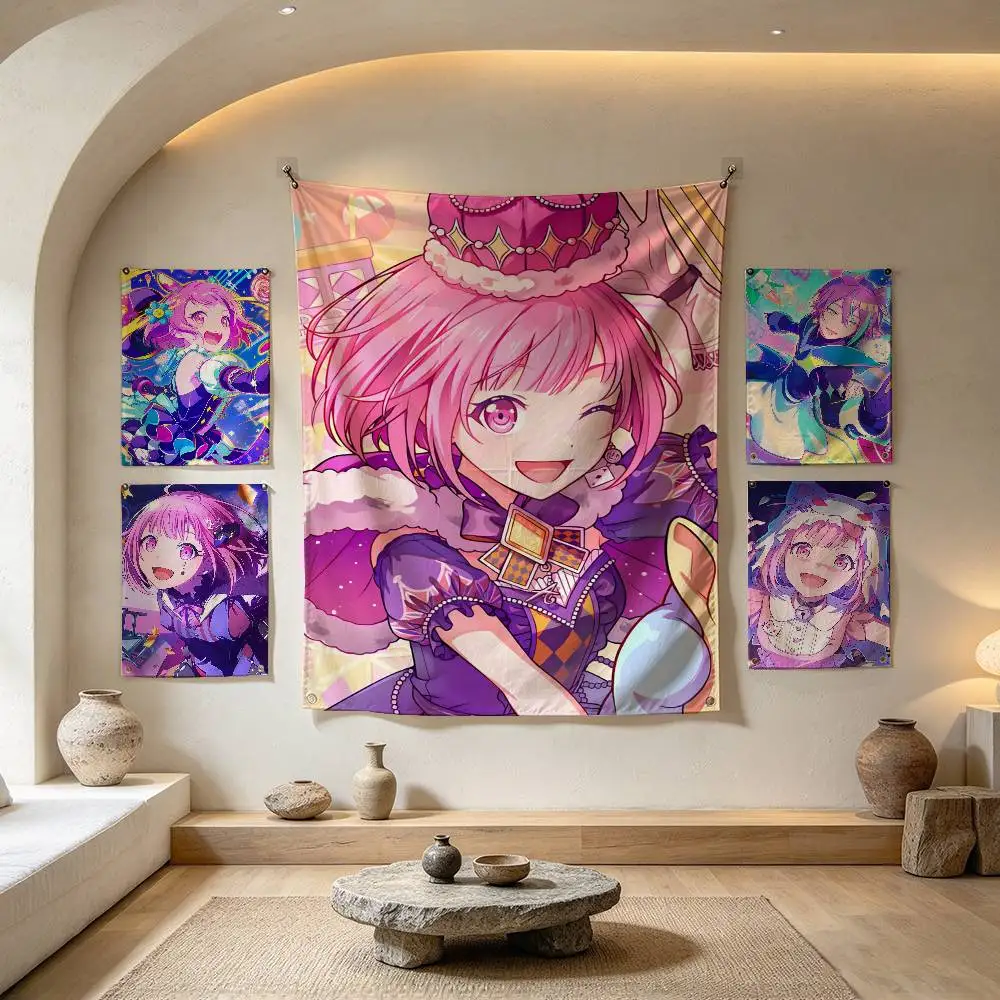 Project SEKAI PJSK H-Hoshino E-Emu  Flags Wall Hanging Tapestry Outdoor Garage Room Decorative flag Background Blanket