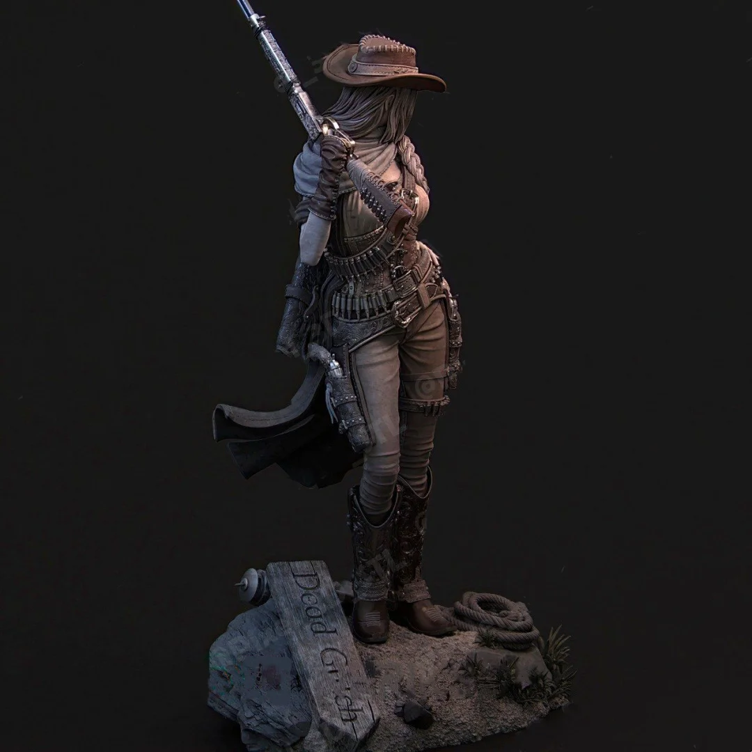 Figurine en résine à assembler, échelle 1/24, Kit de modèle Gunner Jane, jouet d'impression 3D non peint, non assemblé, 1350