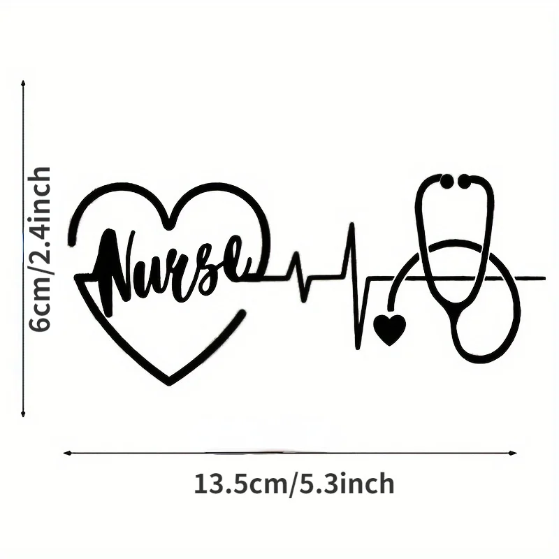 Vibrant Nurse Heartbeat Car Decal-Durable Vinyl Sticker for Car Body-A Personalized, Eye-Catching Touch for Interior Or Exterior