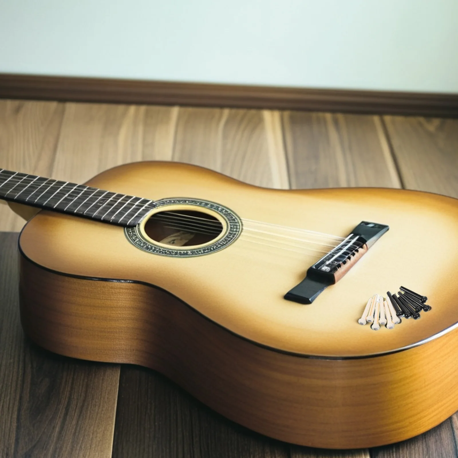 

12 Pcs Guitar String Nails Acoustic Plectrum Replacement Tail Bridge Pin Pegs Pins Plastic Parts