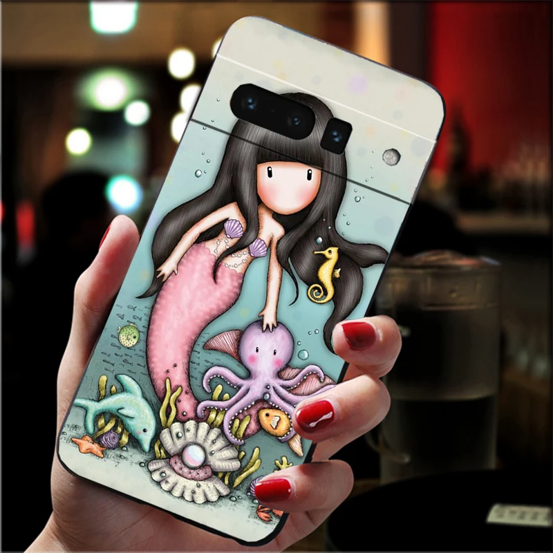 Cute Cartoon Girl Kid santoro_gorjuss Case for Google Pixel 8A 8 7 Pro 7 7A 6A 6 Pro 5A 4A 3A Pixel 5 6 4 3 3A XL