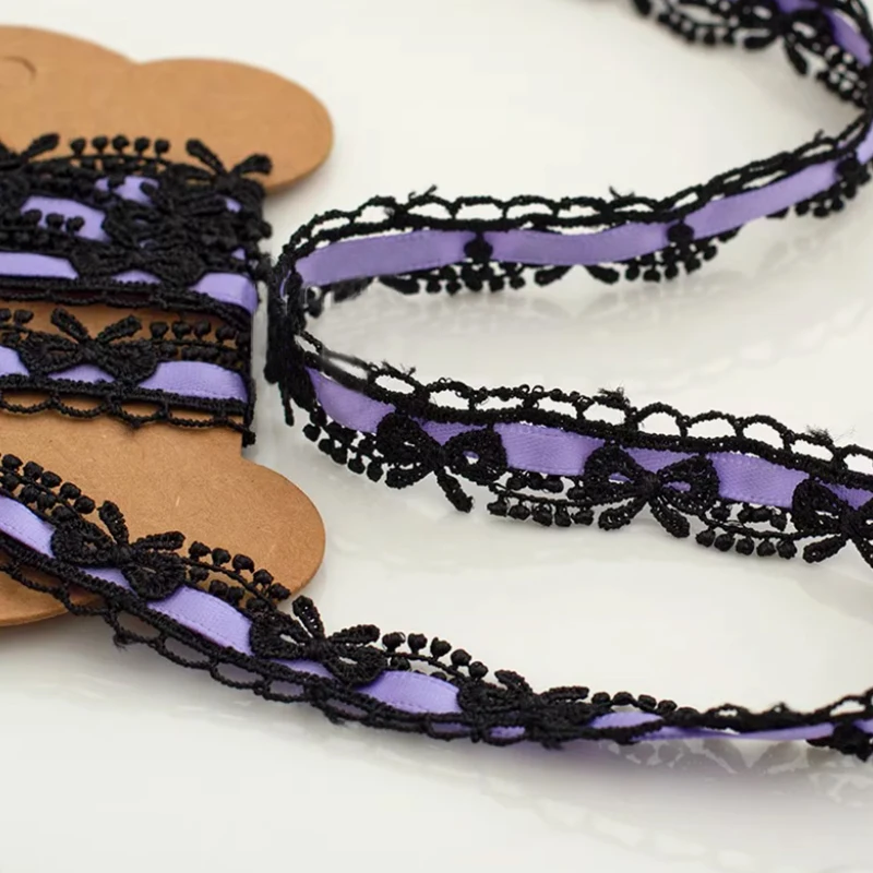 1 ياردة القوس الزخرفية أشرطة الدانتيل تقليم للحرف فستان الحفلات الخياطة Diy بها بنفسك لوازم اليدوية النسيج هدية التفاف التشذيب