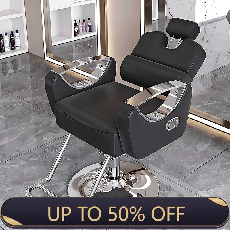 Luxury Beauty Barber Chair Designed Salon Reclinable Portable Barber Chair Swivel Hidraulic Cadeira De Barbeiro Salon Furniture