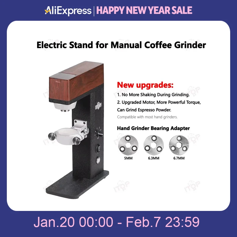 ITOP MG-U New Upgrade Electric Stand for Hand Coffee Grinder Variable Speed Grinding Auxiliary Stand Hand Grinder Electric Kit