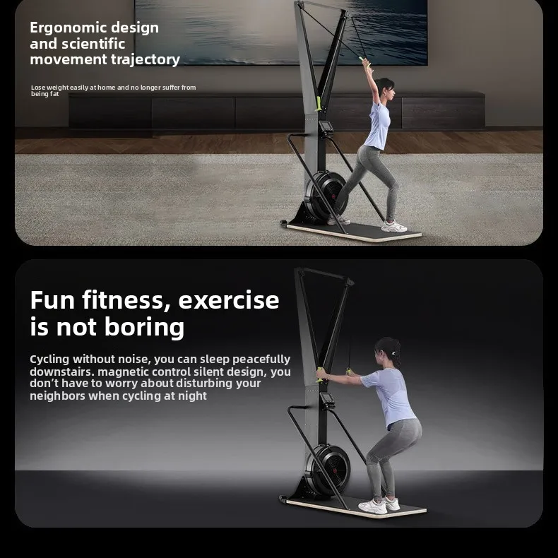 Steel Foldable Air Resistance Ski Machine Indoor Aerobic Exercise Essential for Events