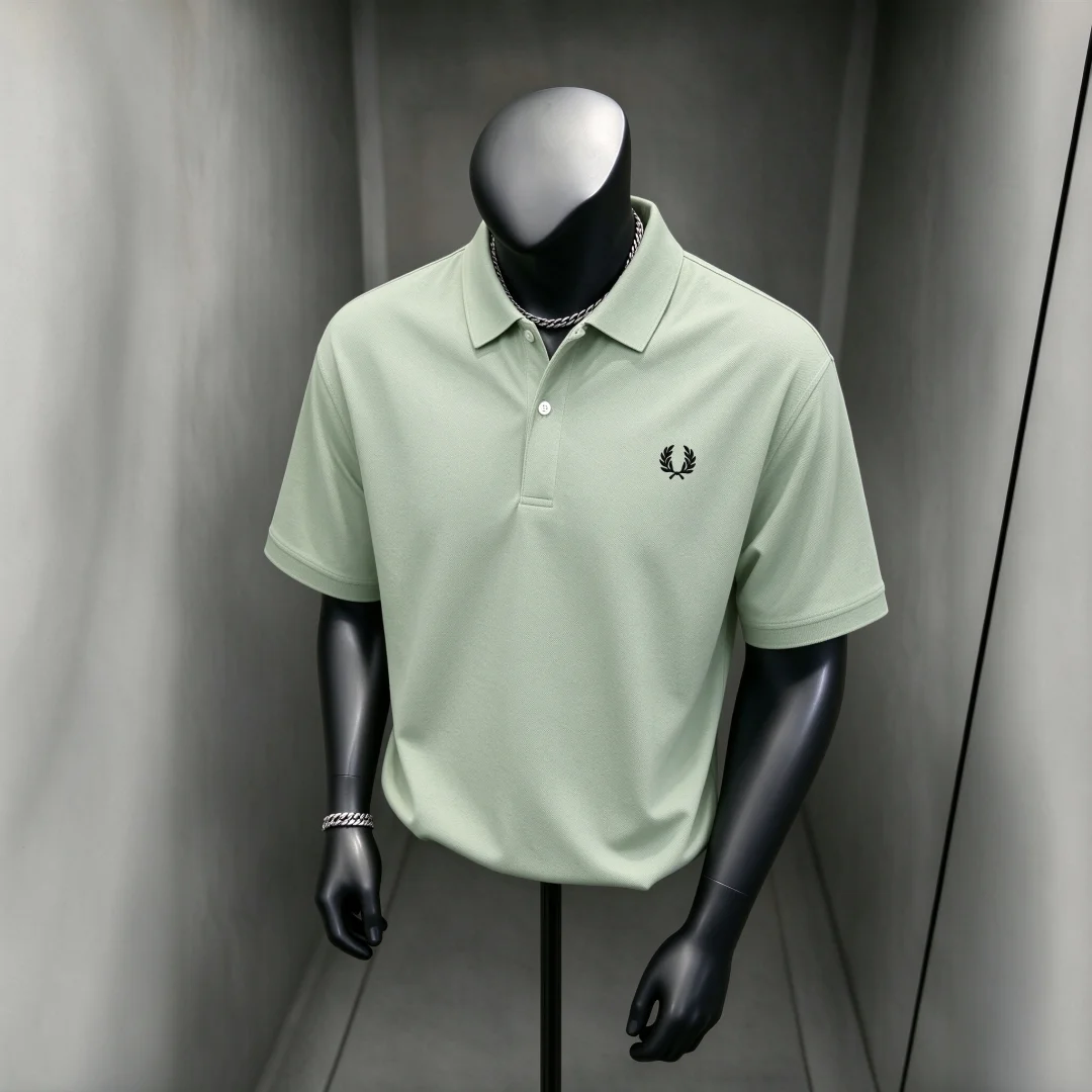 Fred Perry Business Leisure Embroidered Breathable Polo Shirt Fred Perry Polo, Men's Fred Perry Light Luxury Street Fashion Polo