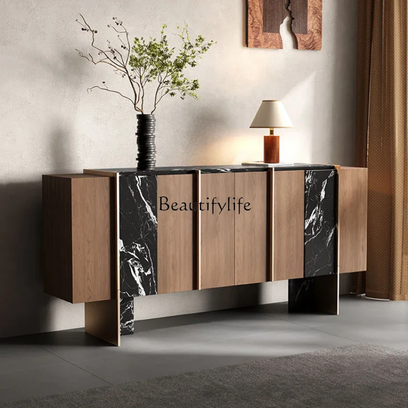 

FG11-*Italian light luxury marble retro storage porch cabinet living room locker