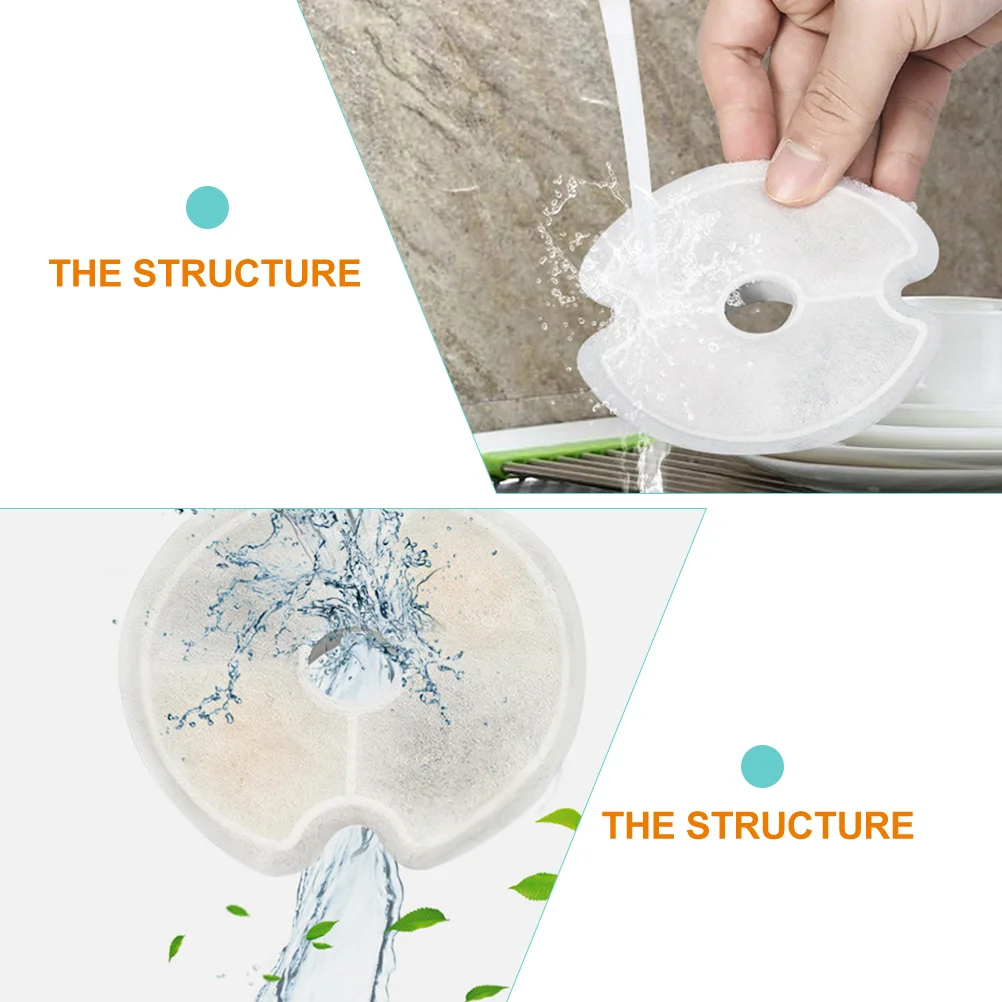 

1 set Round Filters for Pet Water Fountain Replacement Cat Bowl Supplies Large Diameter Activated Carbon Pet Waterer