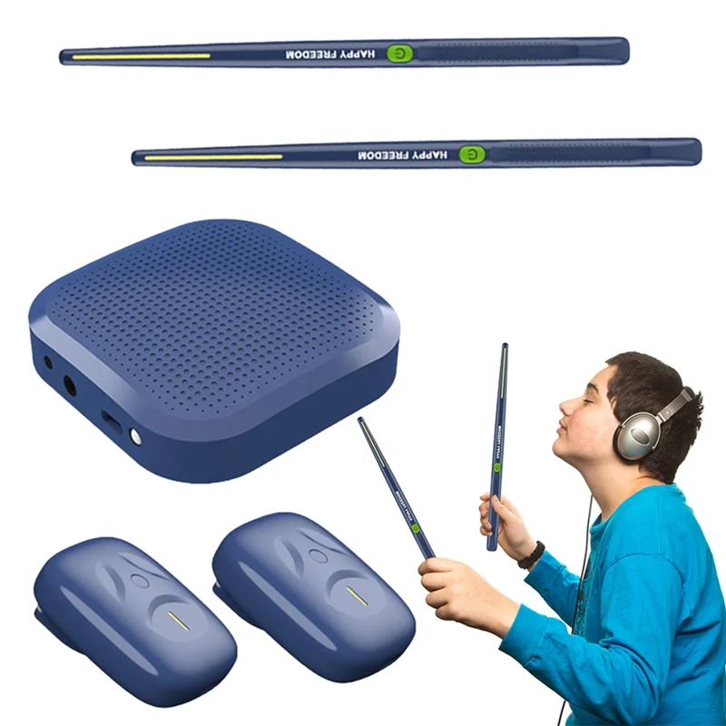 

Y67A-Professional Virtual Electric Air Drum Set Portable Electronic Virtual Air Drum Drumsticks Pedals For Beginners Children