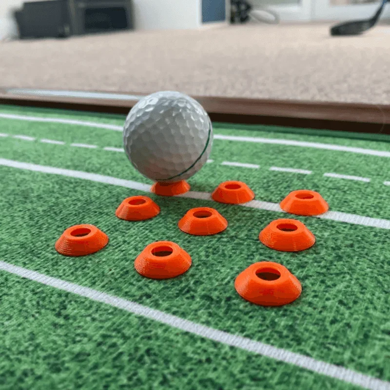 Übungs-Minigolfball-Tees, langlebiger Kunststoffhalter für Indoor-Matten, Schwungtraining, Golfzubehör für Zuhause – Detail 6