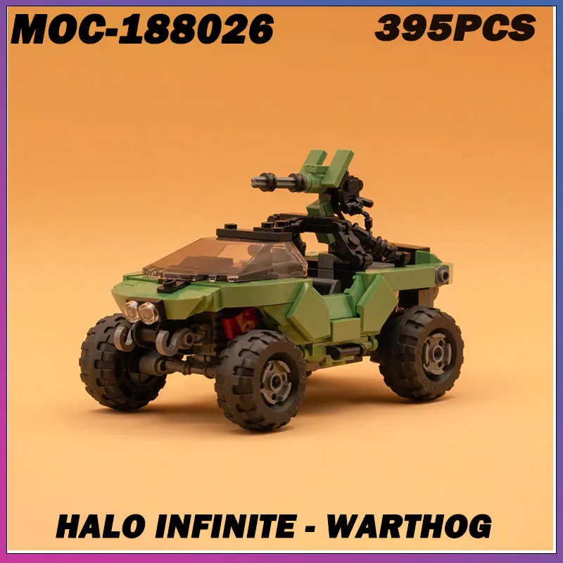 

395PCS MOC-220415 Sports Car Model Building Blocks Halo Infinite - Warthog DIY Vehicle Speed Champion Racer Bricks Toy Gift Boys