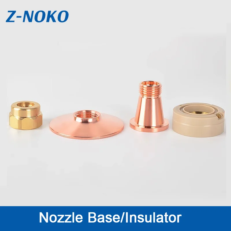 ZNOKO Laser Cutting Machine Spare Parts DNE Connecting Base Brass Fiber Optic Half - Ring Base Insulating Ring 10090809