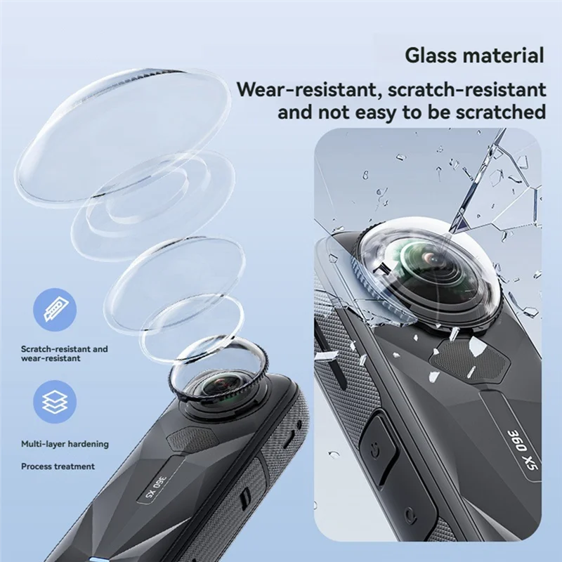 

【Livraison Rapide】For Insta360 X5 Lens Guards Snap-On Optical Glass Lens Protector Cap For Insta 360 X5 Upgrade Portective Cover