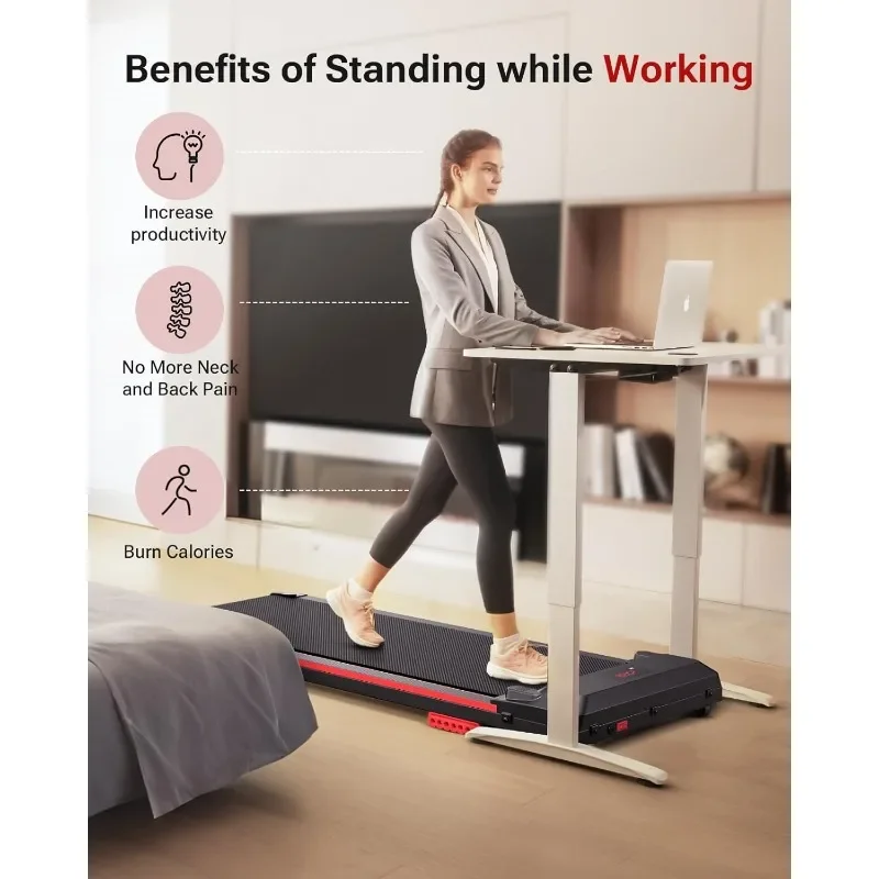 Portable Treadmills for Home/Office, Walking Pad Treadmill with Remote Control