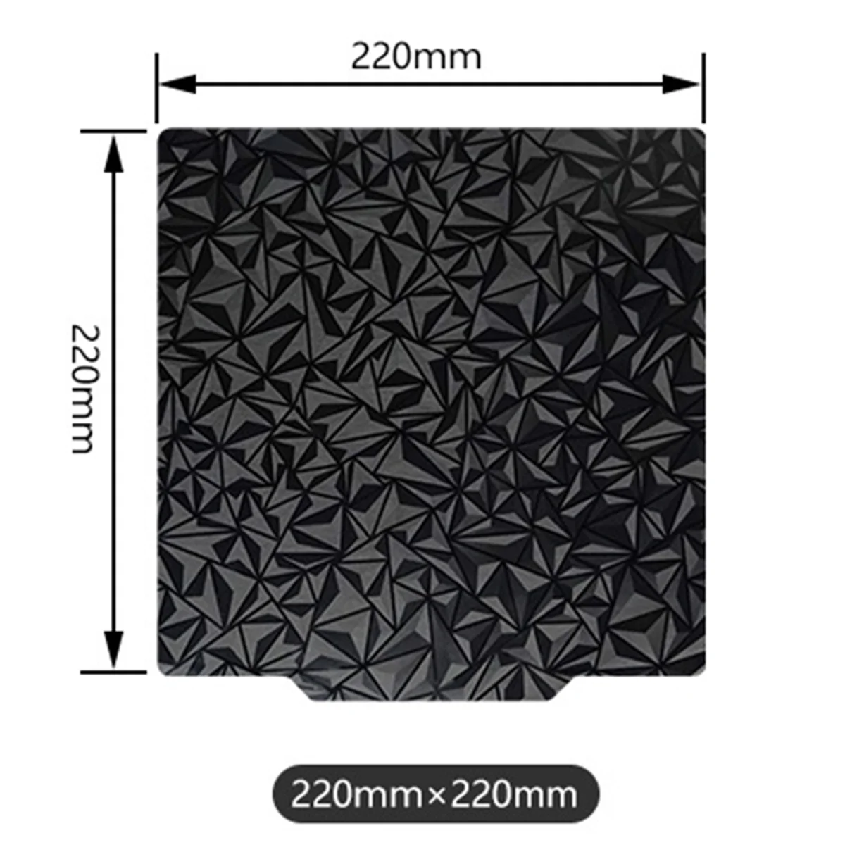 220X220MM Double-Sided Textured PEI+PEO Bed Plate Build Surface Platform for 3D Printer Accessories