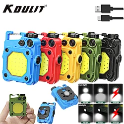 KDTLIT Mini Portable Keychain Work Light COB USB Flashlight Maintenance Light Outdoor Camping Night Running Torch Light