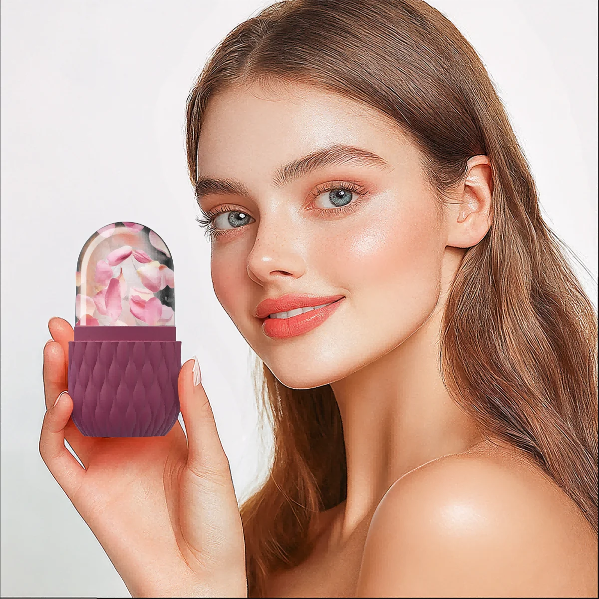 Ice Face Roller, แม่พิมพ์ซิลิโคนแบบใช้ซ้ําได้นวดหน้า Eye Facial Beauty Skin Care เครื่องมือใช้น้ําแข็งสําหรับรูขุมขนหดตัว