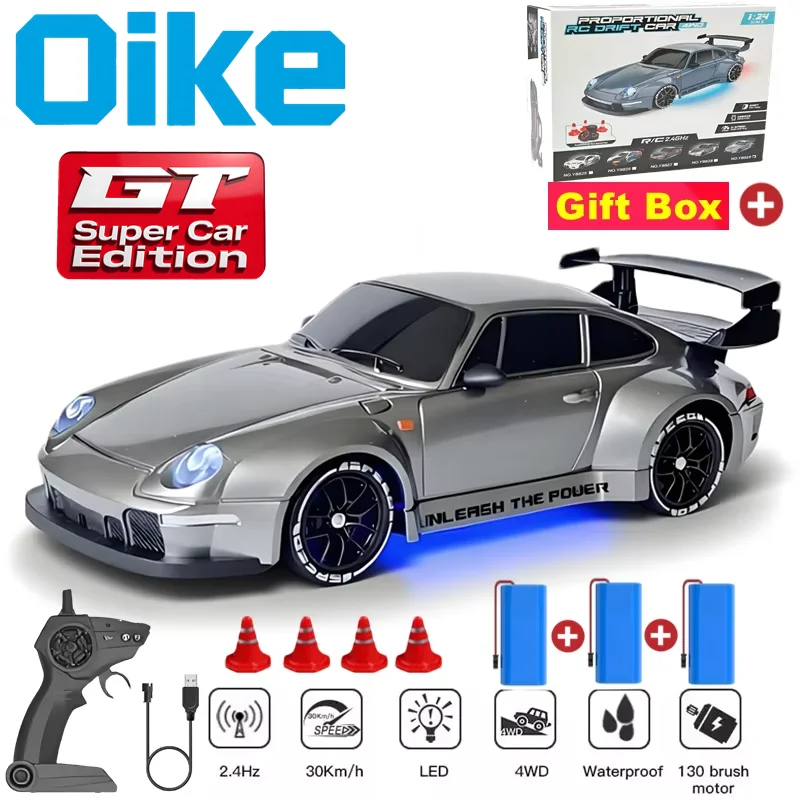 Oike 4WD RC Auto Ferngesteuertes Auto 2.4G Funk Hochgeschwindigkeits-Drift-Rennwagen Monster 4x4 Truck RTR Fahrzeug Spielzeug Geschenk für Kinder